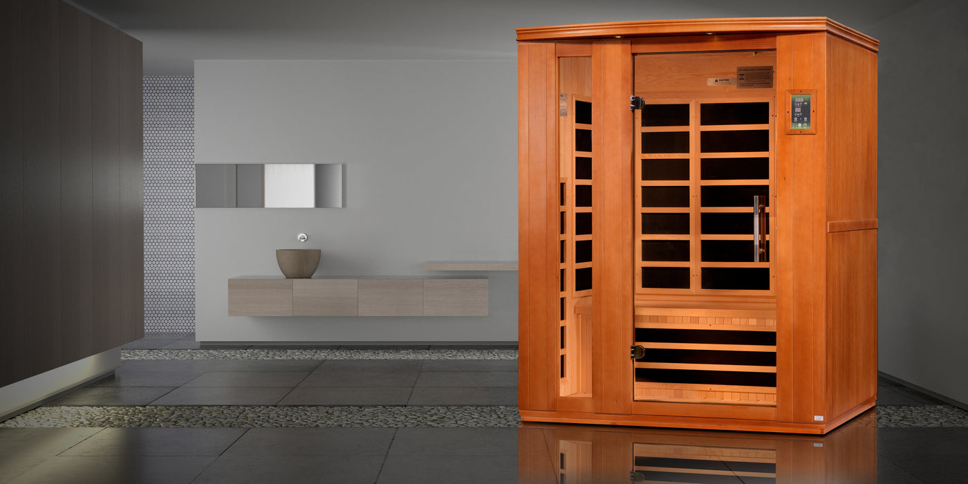 Dynamic "Lugano" FAR Infrared Sauna with Hemlock Wood  Model: DYN-6336-02