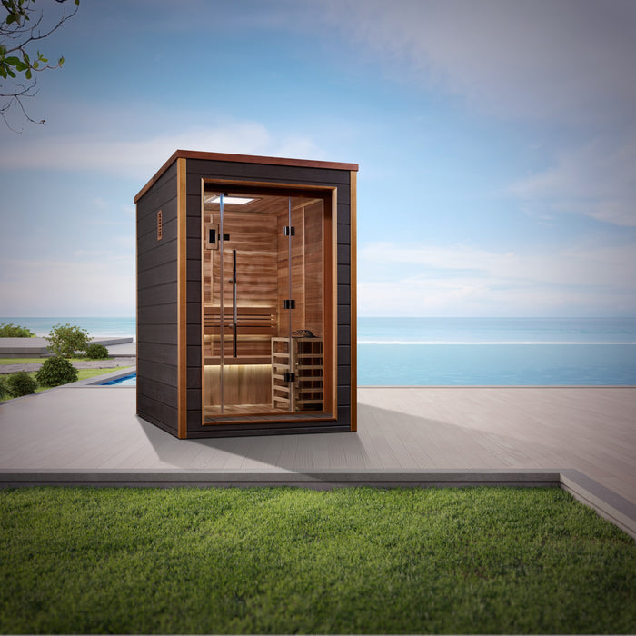 "Narvik" Traditional Sauna Indoor/Outdoor with Red Cedar Wood  Model: GDI-8202-01