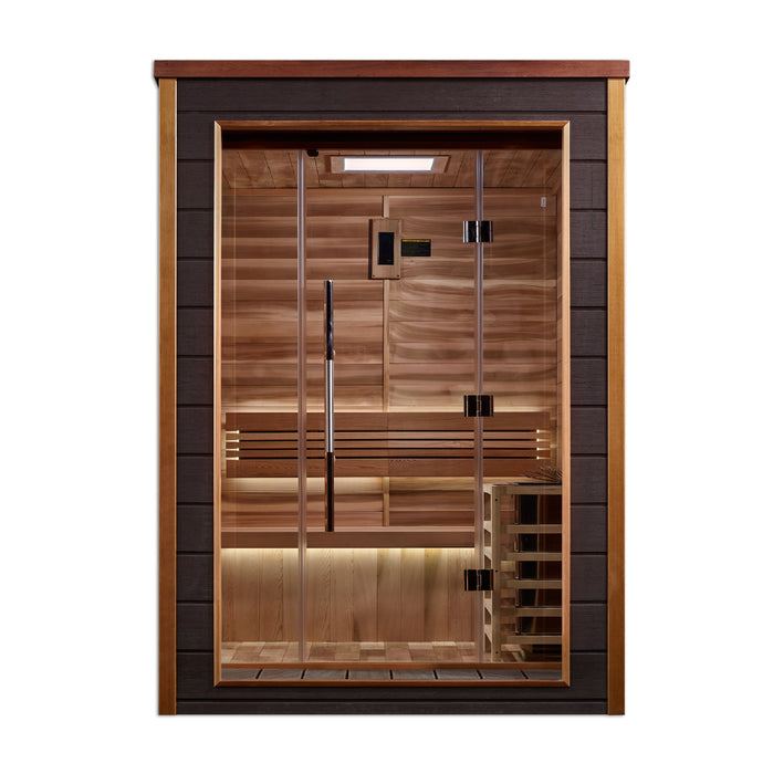 "Narvik" Traditional Sauna Indoor/Outdoor with Red Cedar Wood  Model: GDI-8202-01