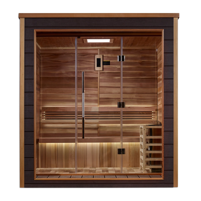 "Drammen" Traditional Sauna Indoor/Outdoor with Red Cedar Wood  Model: GDI-8203-01