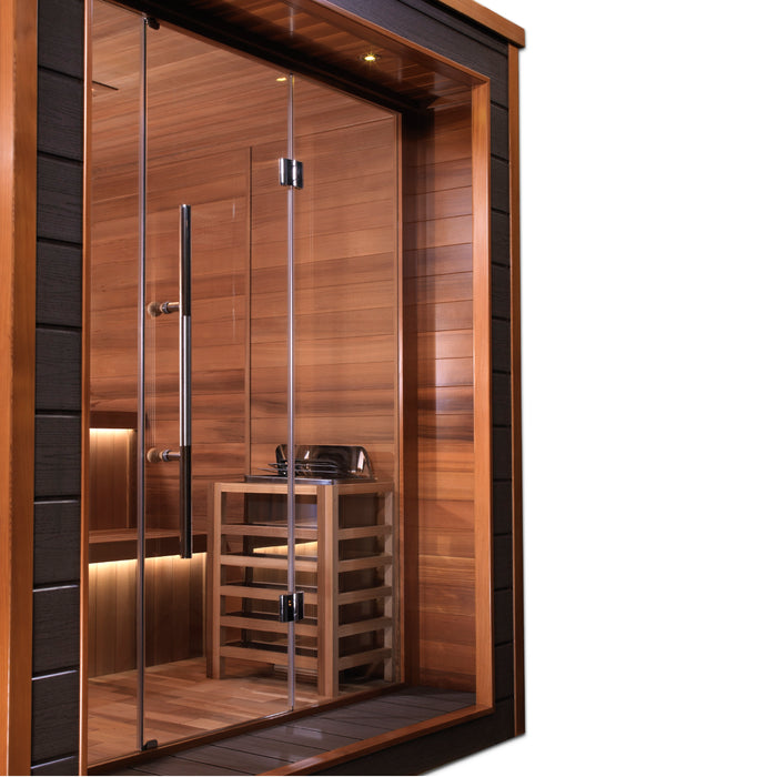 "Bergen" Traditional Traditional Sauna with All-Weather Exterior & Red Cedar Wood Interior  Model: GDI-8206-01