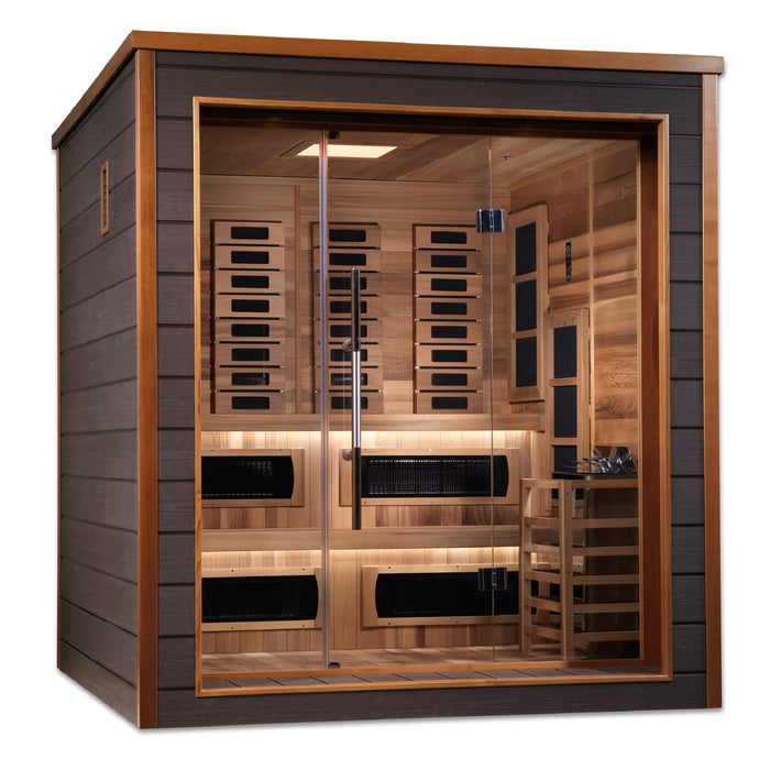 "Karlstad" PureTech™ Full Spectrum Hybrid Sauna with All-Weather Exterior & Red Cedar Wood Interior  Model: GDI-8226-01