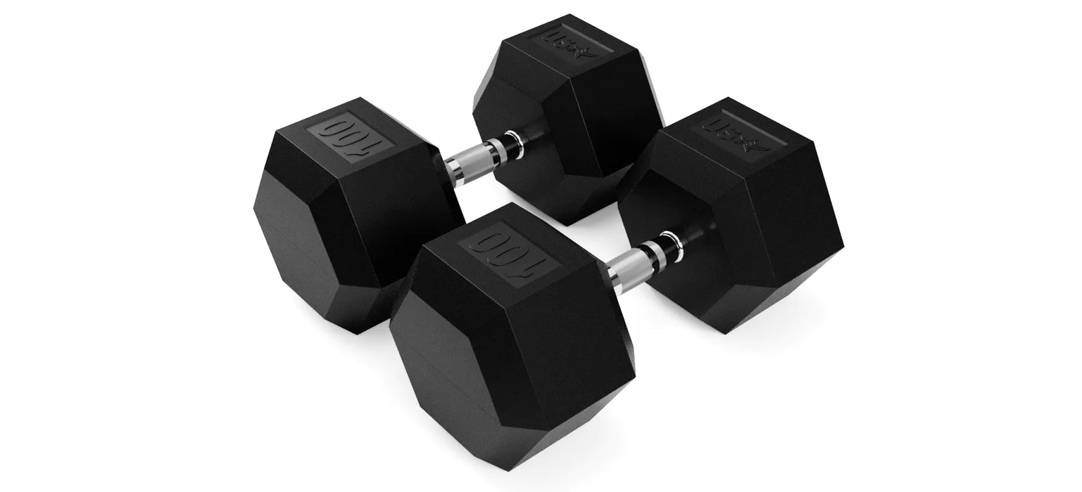 USA Rubber Hex Dumbbell Sets - HDR