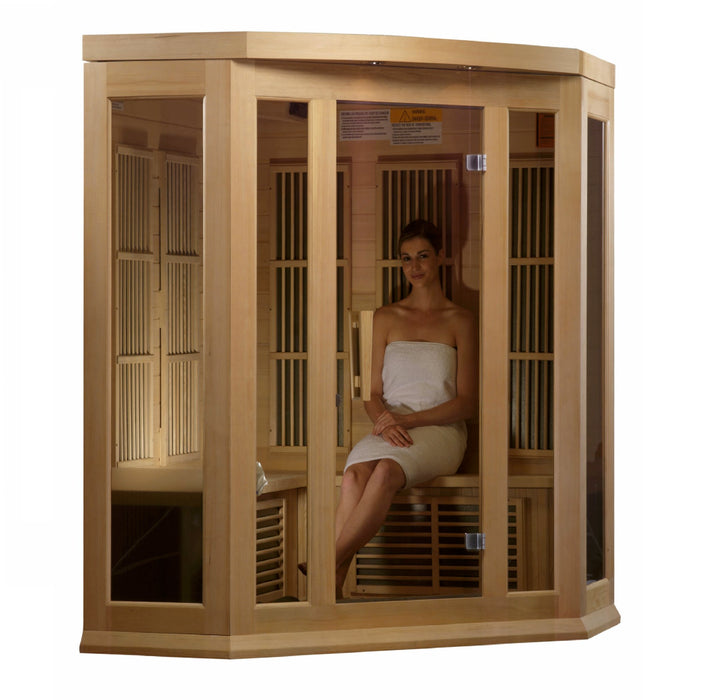 Maxxus FAR Infrared Sauna Corner Unit with Hemlock Wood  Model: MX-K356-01