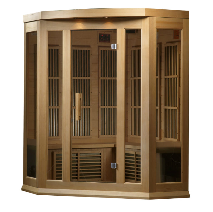 Maxxus FAR Infrared Sauna Corner Unit with Hemlock Wood  Model: MX-K356-01