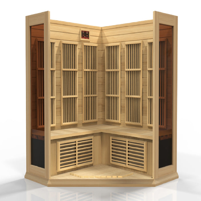 Maxxus FAR Infrared Sauna Corner Unit with Hemlock Wood  Model: MX-K356-01