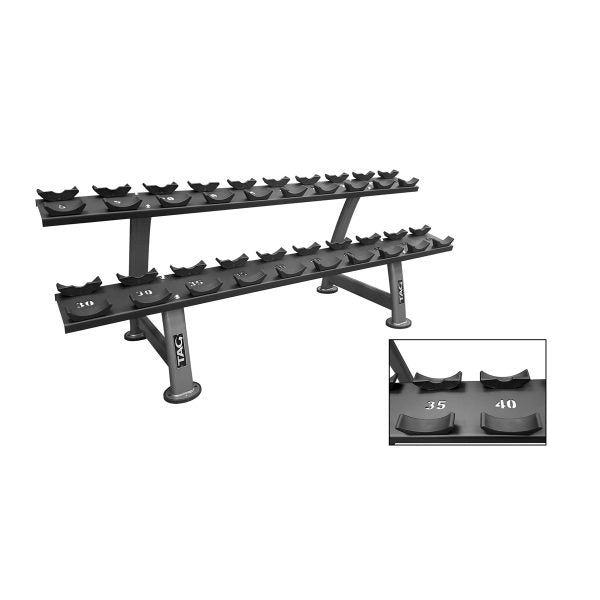 TAG Fitness 2-Tier Dumbbell Saddle Rack