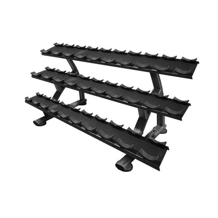 TAG Fitness 3-Tier Dumbbell Saddle Rack - 15 Pair