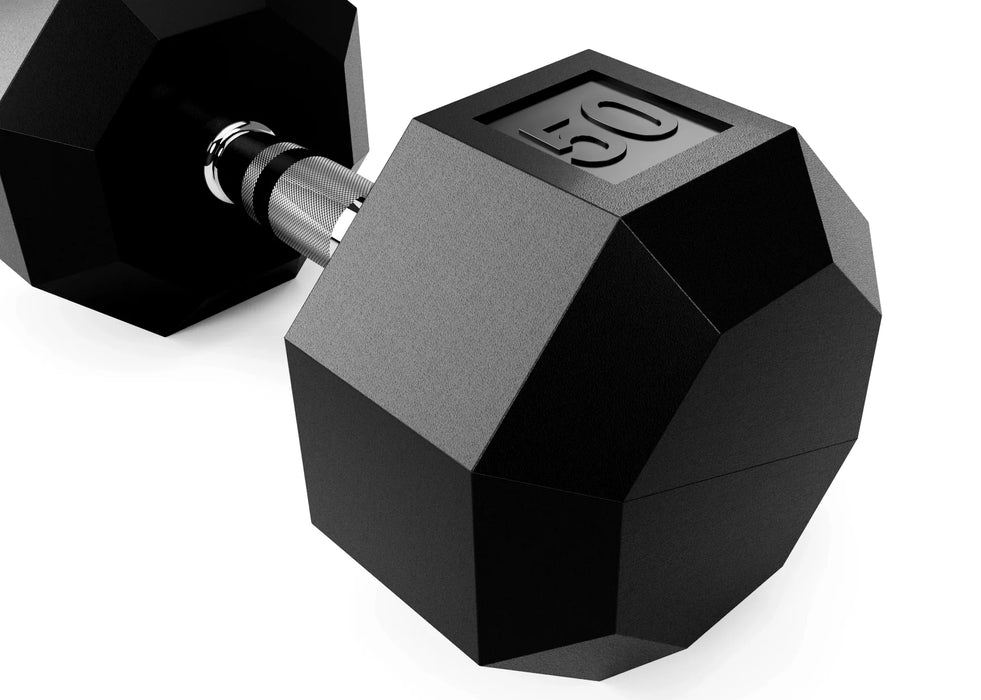 VTX 8-Sided Rubber Dumbbell Set 5-50 LBS - SD-005-050R