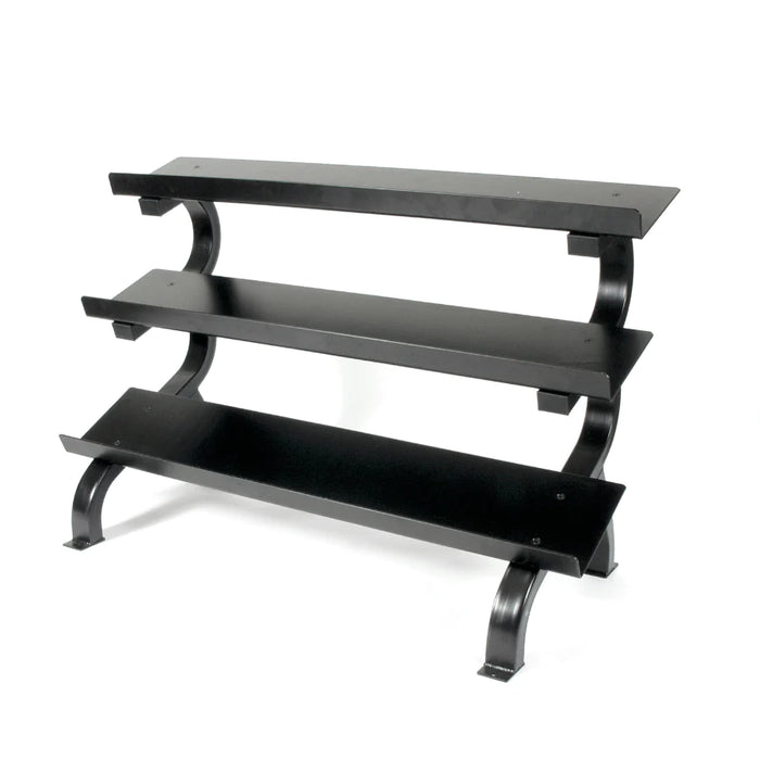 VTX by Troy 5-75 lb 8-Sided Rubber Encased Dumbbell Set with 3 Tier Shelf Rack - VERTPAC-SDR75