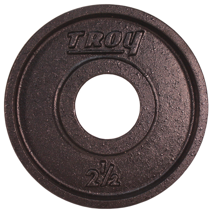 TROY Wide Flange Premium Grade Machined Olympic Plate Black - PO