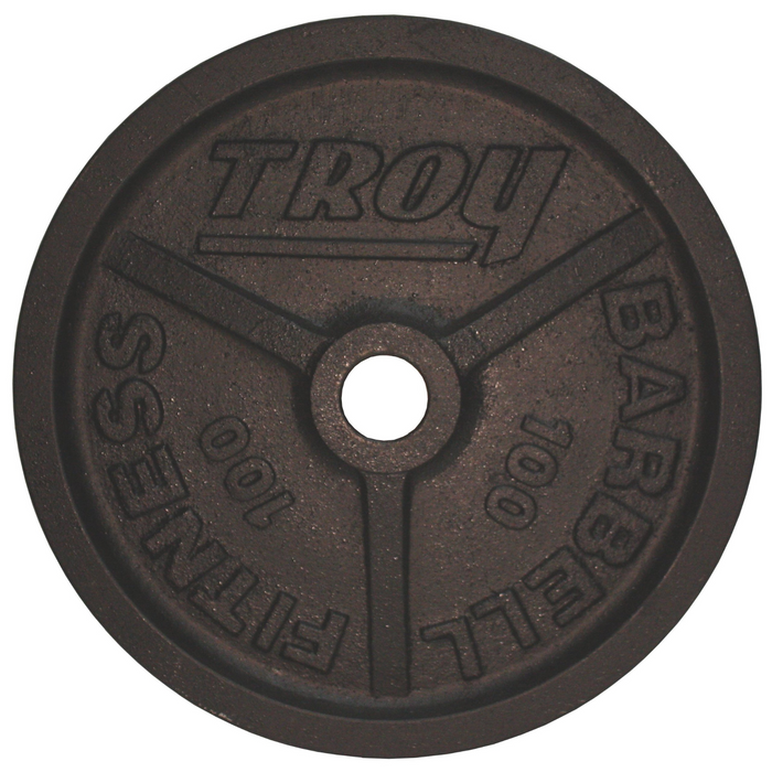 TROY Wide Flange Premium Grade Machined Olympic Plate Black - PO