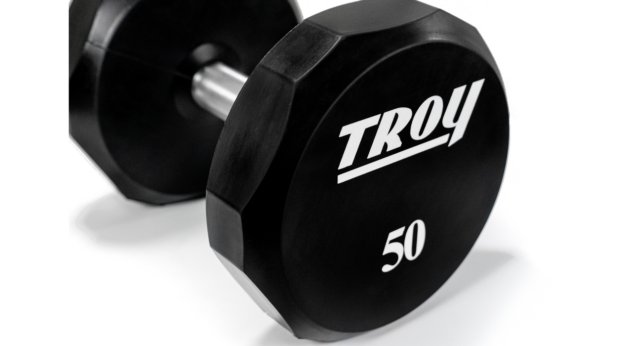 TROY 12-Sided Urethane Encased Dumbbell Set  5-50lbs - TSD-005-050U