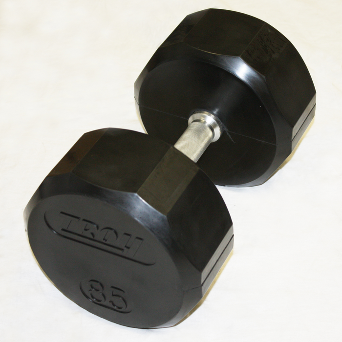 TROY 12 Sided Rubber Encased Dumbbell Set  80-100lbs - TSD-080-100R