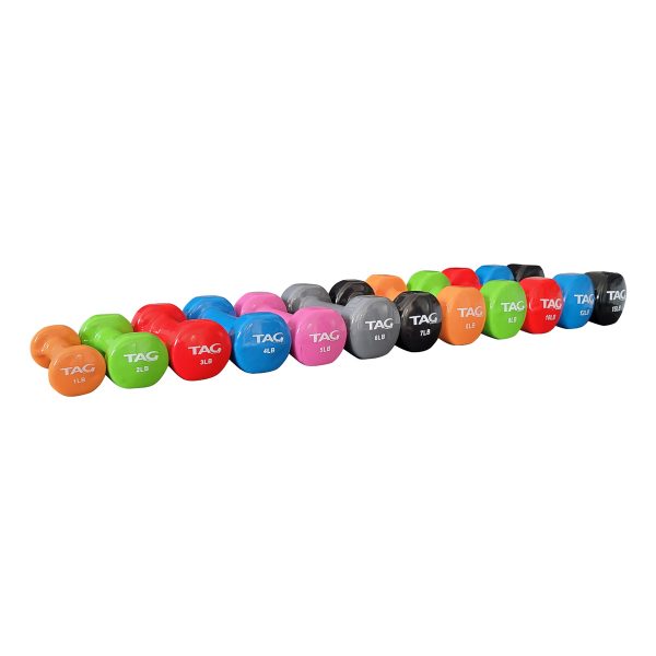 TAG Fitness Vinyl Coated Beauty Dumbbells